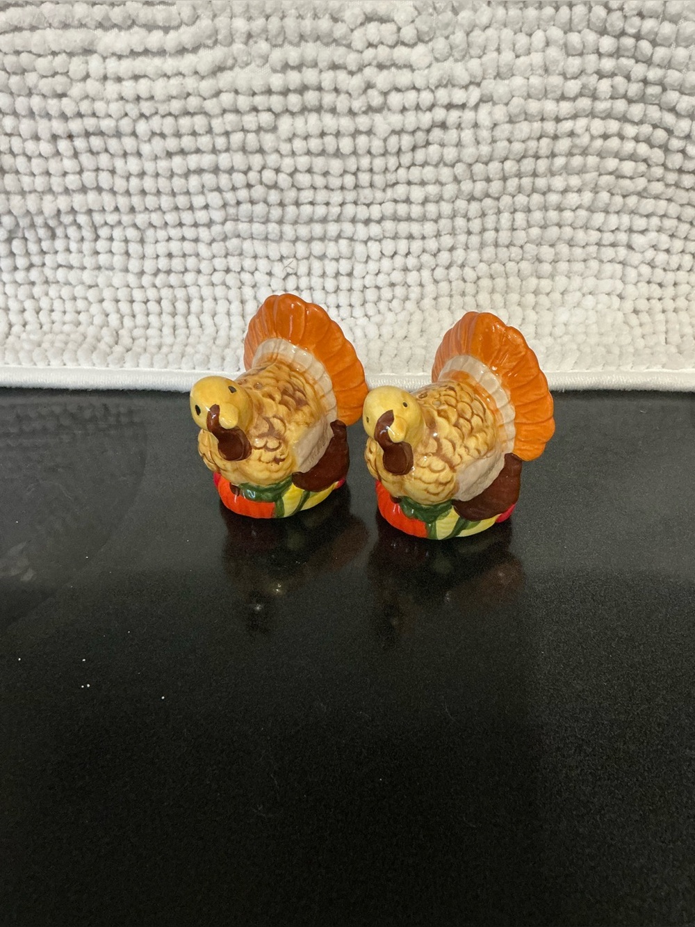 Decorative Orange Turkey Salt and Pepper Shakers - Home Accents